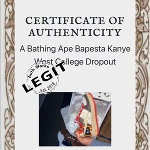 A Bathing Ape Bapesta Kanye West College Dropout